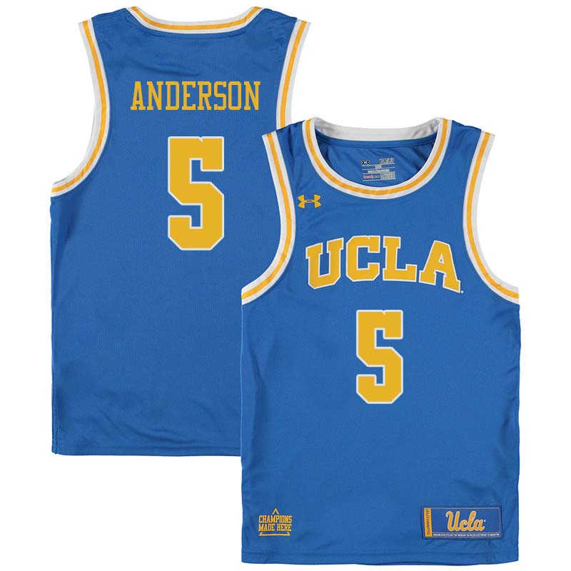 Men #5 Kyle Anderson UCLA Bruins College Basketball Jerseys Sale-Blue